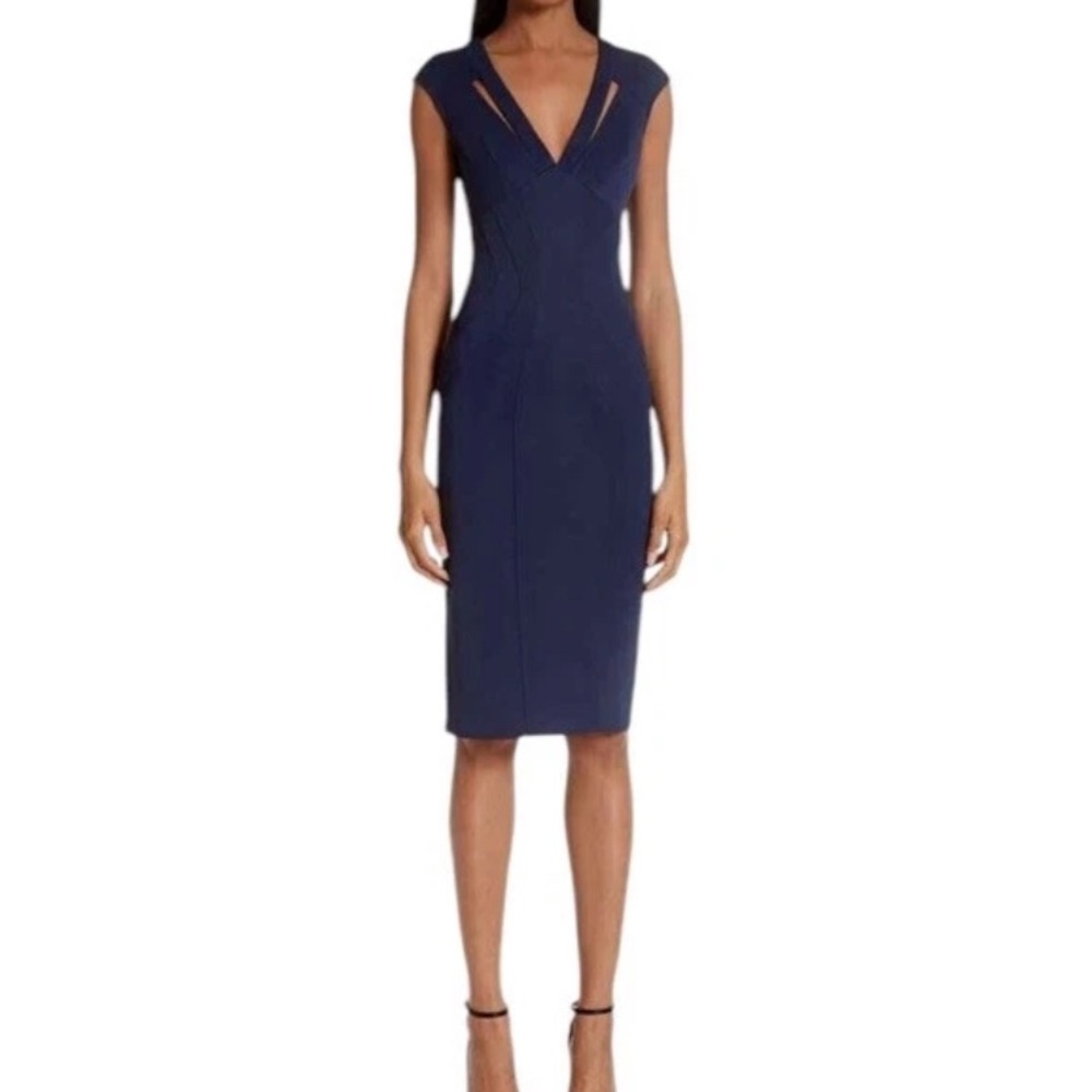 Zac Posen Joni Navy Blue Dress